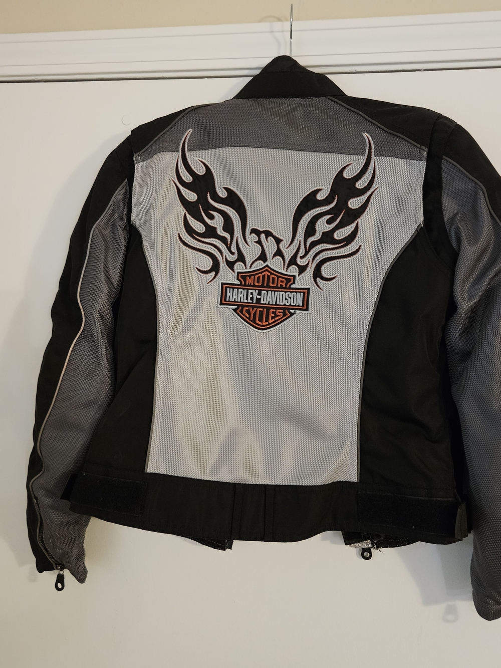 Harley-Davidson Armored Black and Gray Mesh Motorcycle Jacket ExcellentCondition - Picture 4 of 8